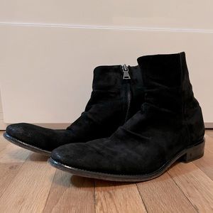 John Varvatos Morrison Sharpei Black Leather size 9.5M
